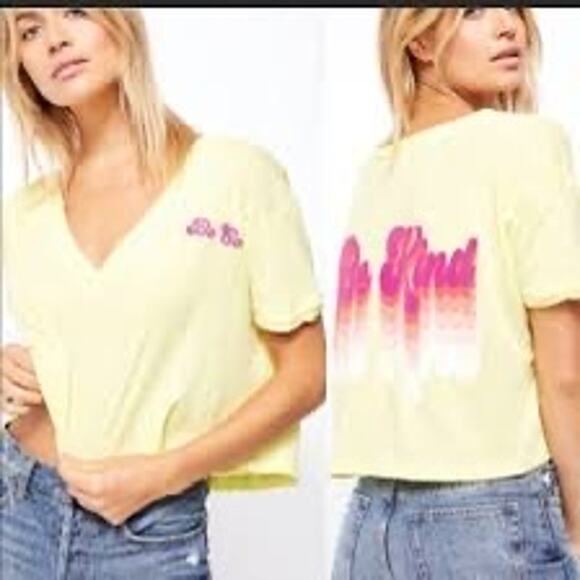 We The Free Cropped Graphic Tee Shirt Small Boho Chic Indie Festival Colorful - Picture 1 of 11